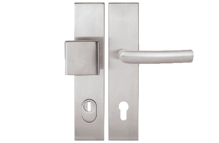Kování bezpečnostní COLUMBUS DEF HR H 2094KS klika/madlo 92 mm vložka KPZL/R BLOCK levá - Kliky, okenní a dveřní kování, panty Kování dveřní Kování dveřní bezpečnostní