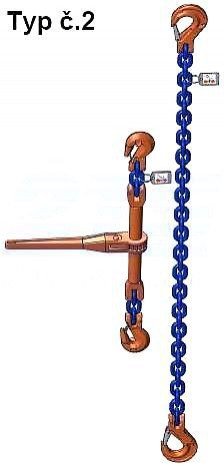 Sestava řetězová stahovací typ č. 2, průměr 13 mm, délka 2 m, třída 10 GAPA - Zavírače, zvedací a vázací technika Vázací technika Řetězy zvedací