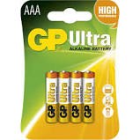 Baterie alkalická B1911 GP ULTRA LR03 AAA, 4 ks na blistru NEROZBALUJE SE - Vybavení pro dům a domácnost Baterie - monočlánky, příslušenství