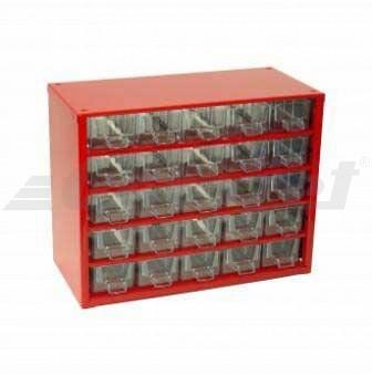 Skříňka 20x malá zásuvka, červená - Vybavení pro dům a domácnost Schránky, pokladny, skříňky Bedny, boxy ukládací, skříňky