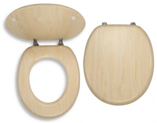 Sedátko dýhované dřevo WC/BŘÍZA - Vybavení pro dům a domácnost Doplňky a pomůcky WC