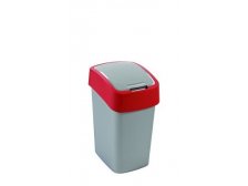 Koš odpadkový FLIP BIN 10 l stříbrný/červený