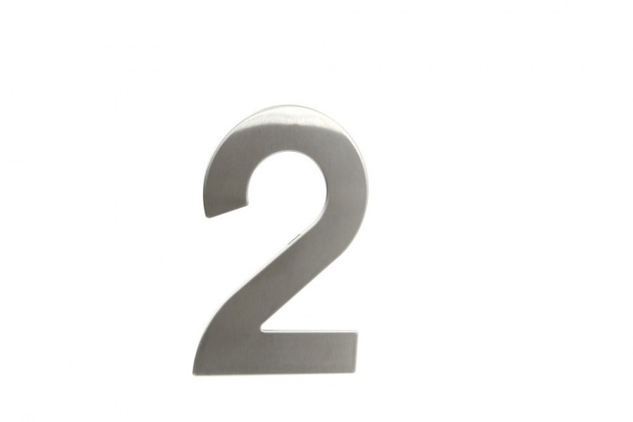 Číslice domovní "2" RN.145V.2.N, nerez - Kliky, okenní a dveřní kování, panty Kování domovní a doplňky Číslice, písmena