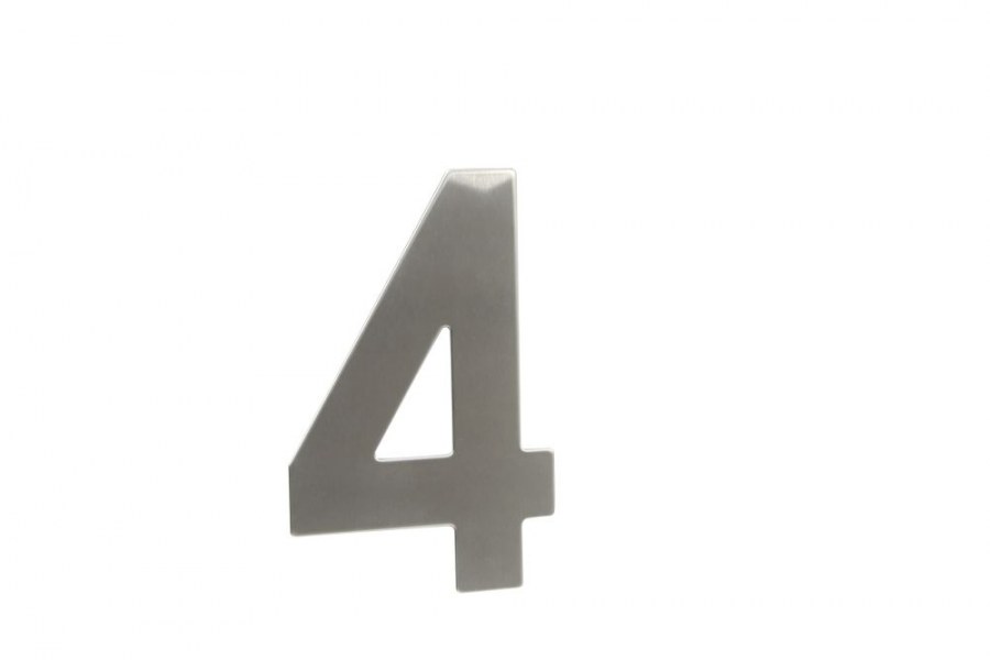 Číslice domovní "4" RN.145V.4.N, nerez - Kliky, okenní a dveřní kování, panty Kování domovní a doplňky Číslice, písmena