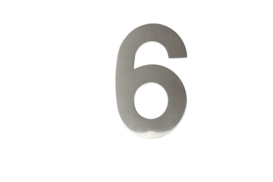 Číslice domovní "6" RN.145V.6.N, nerez - Kliky, okenní a dveřní kování, panty Kování domovní a doplňky Číslice, písmena