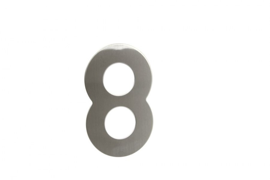 Číslice domovní "8" RN.145V.8.N, nerez - Kliky, okenní a dveřní kování, panty Kování domovní a doplňky Číslice, písmena