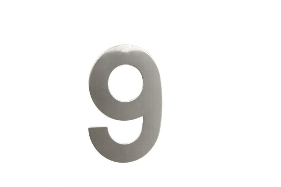 Číslice domovní "9" RN.145V.9.N, nerez - Kliky, okenní a dveřní kování, panty Kování domovní a doplňky Číslice, písmena