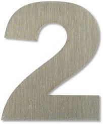 Číslice "2" 15cm nerez IN (C C218E02) - Kliky, okenní a dveřní kování, panty Kování domovní a doplňky Číslice, písmena