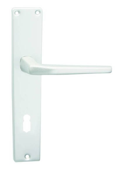 Kování interiérové UNIVERSAL klika/klika 72 mm klíč stříbrný elox F1 (C UNI7K1) - Kliky, okenní a dveřní kování, panty Kování dveřní Kování dveřní mezip. hliník, bez PÚ