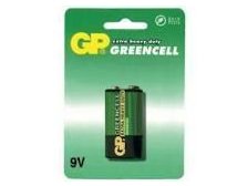 Baterie zinkovaná B1250 - GP GREENCELL 6F22 9V 1 SH (balení 10x)