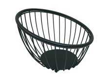 Košík kovový, černý 28 cm