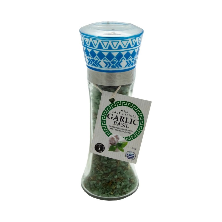 Sůl mořská s čenekem a bazalkou mlýnek 200 g, Řecko - Koření