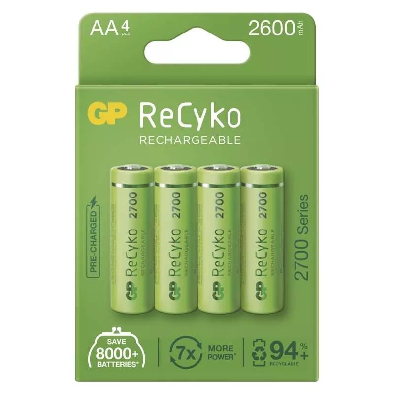 Baterie nabíjecí GP ReCyko 2600 AA (HR6), 4 ks - Vybavení pro dům a domácnost Baterie - monočlánky, příslušenství