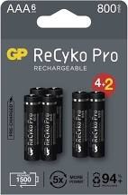 Baterie nabíjecí GP ReCyko Pro Professional AAA (HR03) (balení 4+2) - Vybavení pro dům a domácnost Baterie - monočlánky, příslušenství