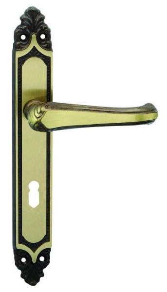 Kování interiérové IKARUS klika/klika 72 mm klíč bronz OF (C IKA7KB) - Kliky, okenní a dveřní kování, panty Kování dveřní Kování dveřní mezip. bronz, čni