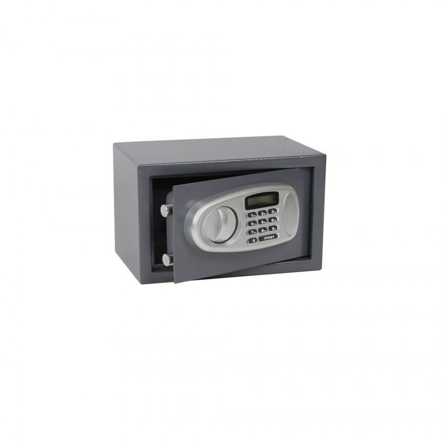 Sejf ocelový s elektronickým zámkem a LCD displejem RS.20.LCD, šedý - Vybavení pro dům a domácnost Schránky, pokladny, skříňky Pokladny, trezory