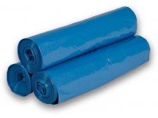Pytel LDPE 700x1100 mm, 120l, 50 my, modrý, role=25ks, 10 kg, recyklát
