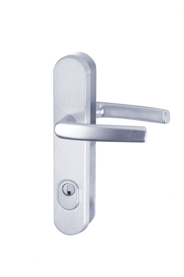 Kování bezpečnostní R.111.ZA.72.F1.TB3 klika/klika 72 mm vložka stříbrný elox F1 s překrytím - Kliky, okenní a dveřní kování, panty Kování dveřní Kování dveřní bezpečnostní