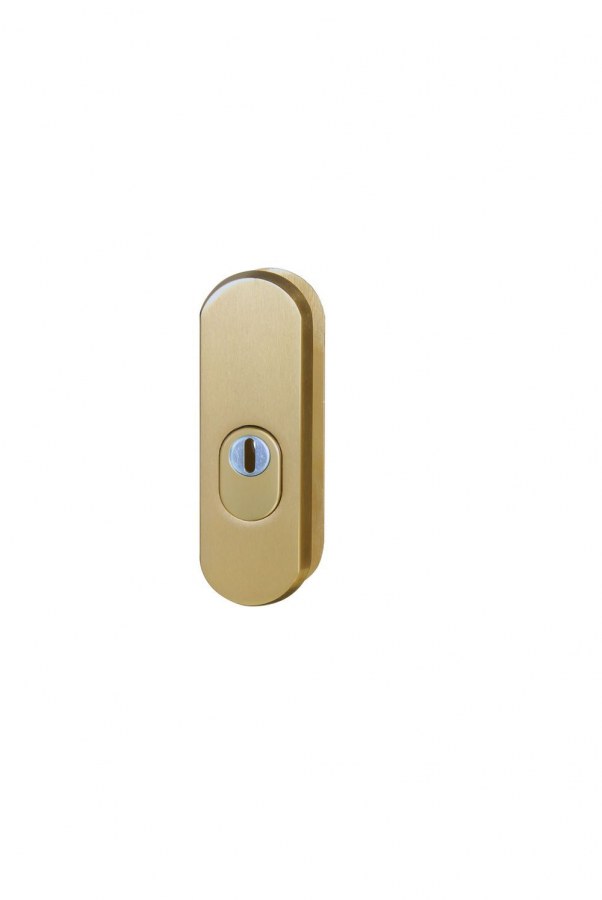 Kování bezpečnostní přídavné R.103.ZA.F4 rozeta na vložku s překrytím bronzový elox - Kliky, okenní a dveřní kování, panty Kování dveřní Kování dveřní bezpečnostní
