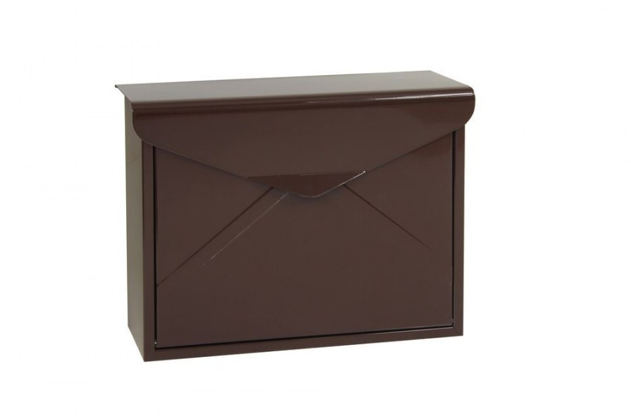 Schránka poštovní ocelová BK.57.HM, hnědá matná, zvýšená odolnost proti dešti - Vybavení pro dům a domácnost Schránky, pokladny, skříňky Schránky poštovní, vhozy, přísl.