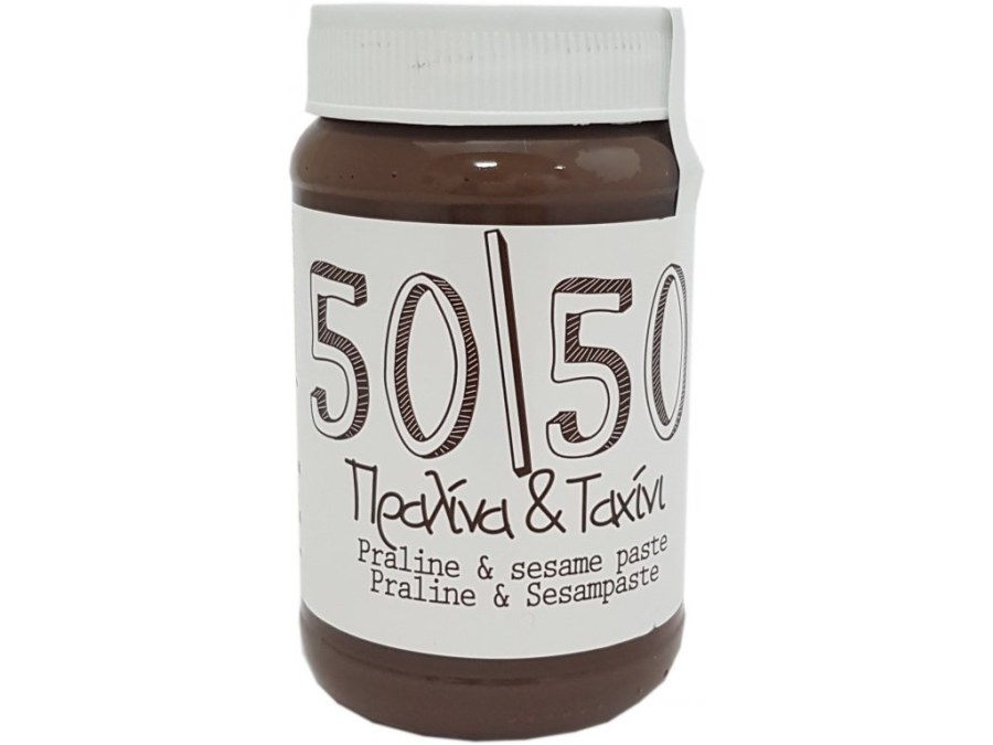 Pasta tachini s kakao-lískooříškovým krémem 50:50 400 g - Delikatesy, dárky Marmelády, sirupy, ostatní