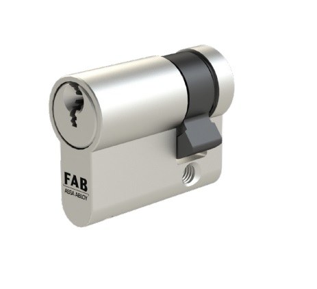Vložka bezpečnostní půlvložka FAB 3.01/DNs 50+10 5 klíčů nikl satén - Vložky,zámky,klíče,frézky Vložky cylindrické Vložky bezpečnostní