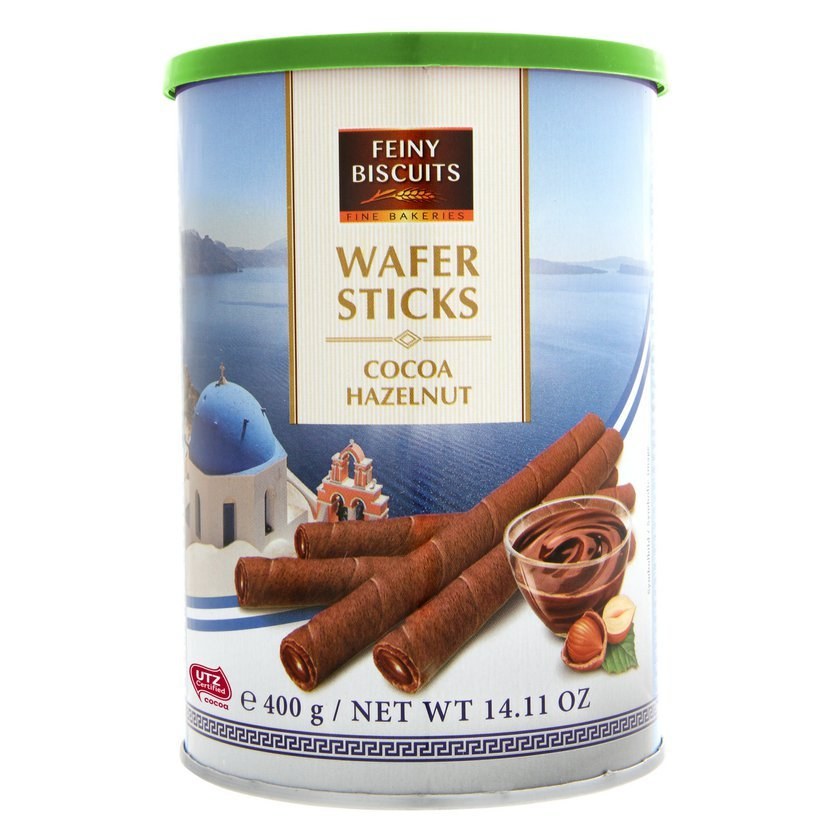 Trubičky křupavé plněné čokoládovo-lískooříškovým krémem 400 g Feiny Biscuits - Delikatesy, dárky Čokolády, bonbony, sladkosti
