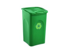Koš odpadkový na tříděný odpad BEGREEN, 50 l, 37x37x56 cm, zelený