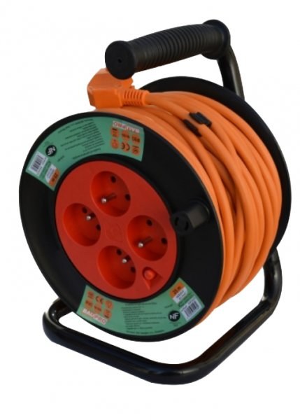 Kabel prodlužovací navíjecí 25 m 4zásuvka IP20 - Vybavení pro dům a domácnost Svítilny, žárovky, elektrické přísl.