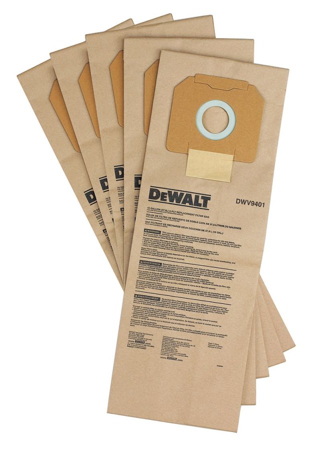 Pytlík na prach papírový 5 ks DEWALT - Nářadí ruční a elektrické, měřidla Nářadí elektrické Nářadí elektrické příslušenství, ND