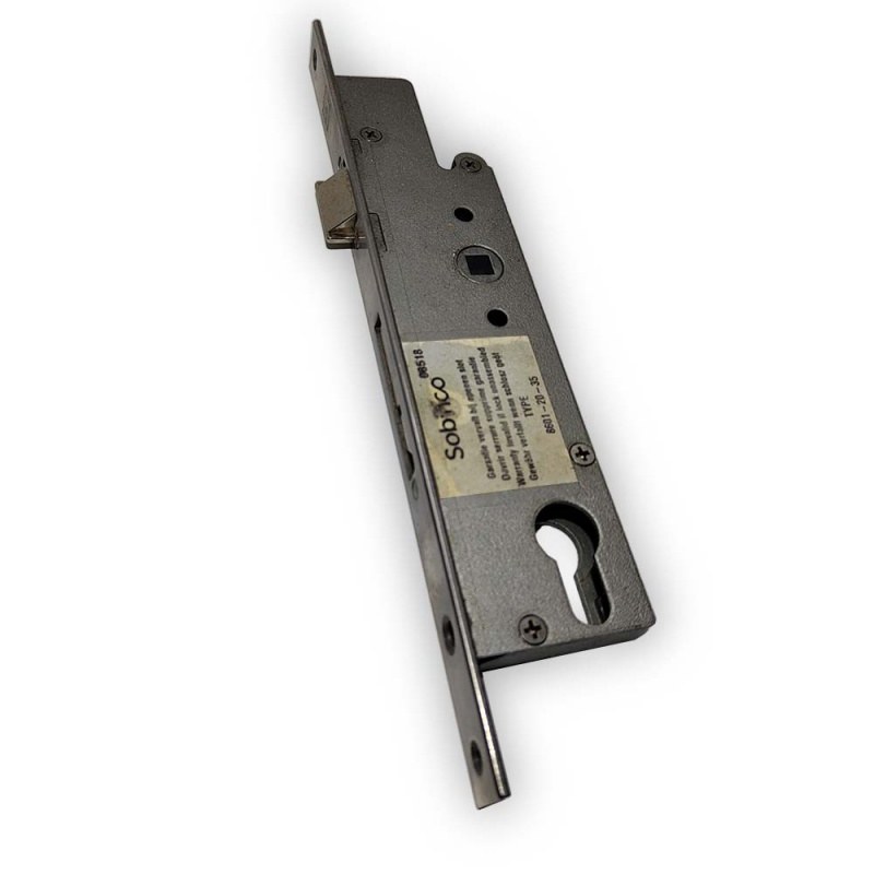 Zámek zadlabací Sobinco rovné čelo D = 35 mm, 92 mm, lišta 20 mm - Vložky,zámky,klíče,frézky Zámky zadlabací, přísl. Zámky zadlabací dveřní