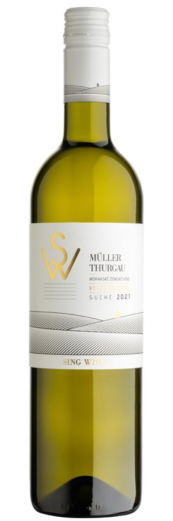 Víno Muller Thurgau 2022 MZV suché, č. š. 05-22 0,75 l alk.12,5% - Víno tiché Tiché Bílé