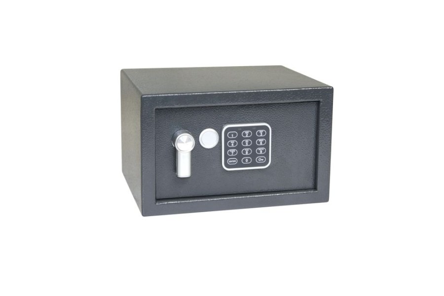 Sejf ocelový s elektronickým zámkem RS.18.EDK, šedý - Vybavení pro dům a domácnost Schránky, pokladny, skříňky Pokladny, trezory