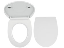 Sedátko WC duroplast-bílé, panty tvrzený plast, pomalu padající, odnímatelné