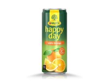 Džus 100% pomeranč 0,33 l Happy day plechovka