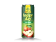 Džus 100% jablko 0,33 l Happy day plechovka