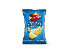 Chips Bohemia vroubkované solené 65 g
