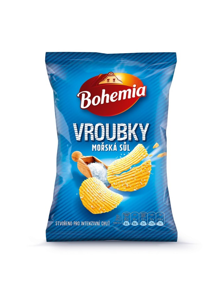 Chips Bohemia vroubkované solené 65 g - Delikatesy, dárky Delikatesy