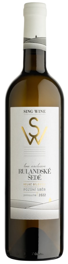 Víno Rulandské šedé 2022 PS polosuché č. š. 18-22 0,75 l alk. 12,5% - Víno tiché Tiché Bílé