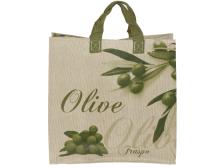 Taška nákupní - potisk Olivy zelená, ekologická, Natural