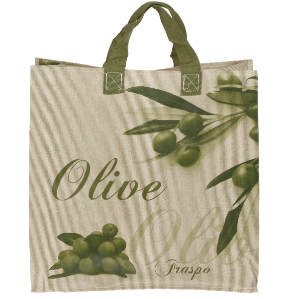 Taška nákupní - potisk Olivy zelená, ekologická, Natural - Vybavení pro dům a domácnost Doplňky a pomůcky kuchyňské, bytové