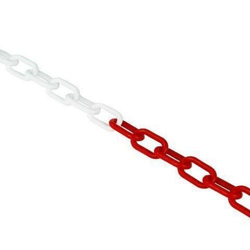 Řetěz plastový červeno-bílý 8 mmx25 m, CON 1800 - Zavírače, zvedací a vázací technika Zdvihací zařízení Lana, řetězy, napínáky