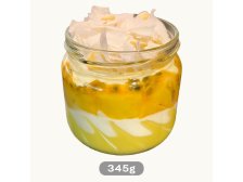 Jogurt hotový Maracuja-Citron 360 g (mango, maracuja, citronový krém, kokosové chipsy)