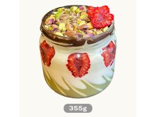Jogurt hotový Pistáciový 355 g (pistácie, čokoláda a maliny)