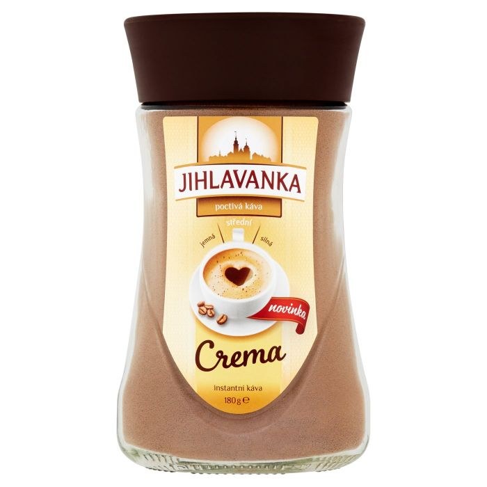 Káva instantní Jihlavanka crema 180g - Delikatesy, dárky Káva, čaj, nealkoholické nápoje