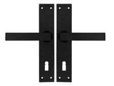 Kování dveřní K 415 klika/klika 72 mm klíč hliník černá mat blistr ESO