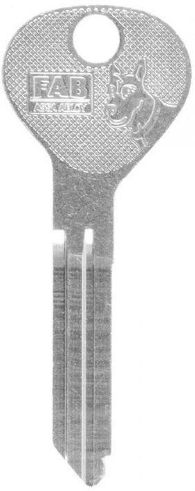 Klíč FAB 100RS ND N RRS106 krátký (balení 50 ks) - Vložky,zámky,klíče,frézky Klíče odlitky Klíče cylindrické