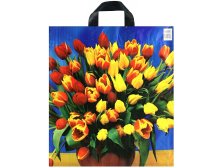 Taška igelitová tulipány 45x50 cm