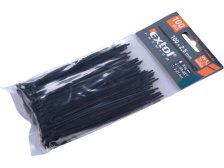 Pásky stahovací na kabely černé, 100x2,5 mm, 100 ks, nylon PA66