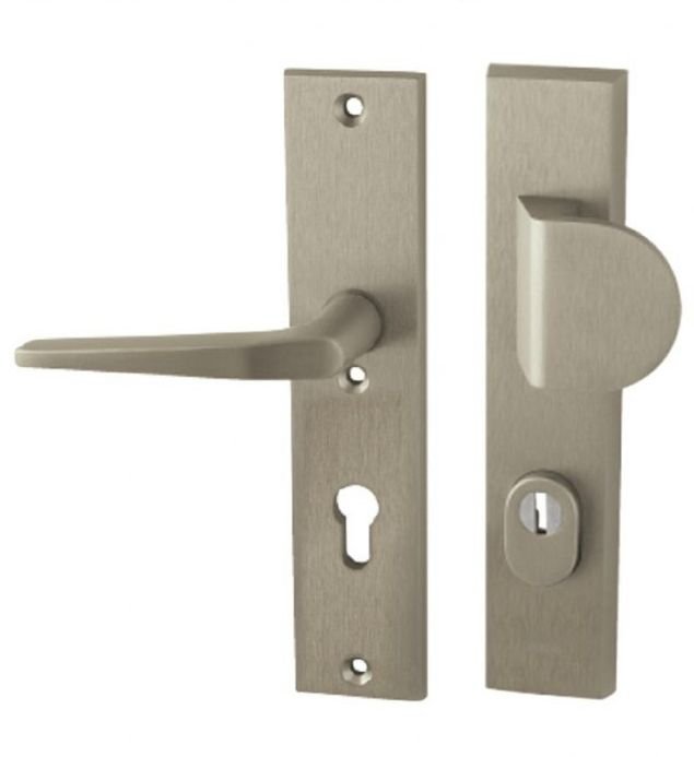 Kování bezpečnostní ATLAS PLUS klika/madlo 72 mm vložka inox elox - Kliky, okenní a dveřní kování, panty Kování dveřní Kování dveřní bezpečnostní